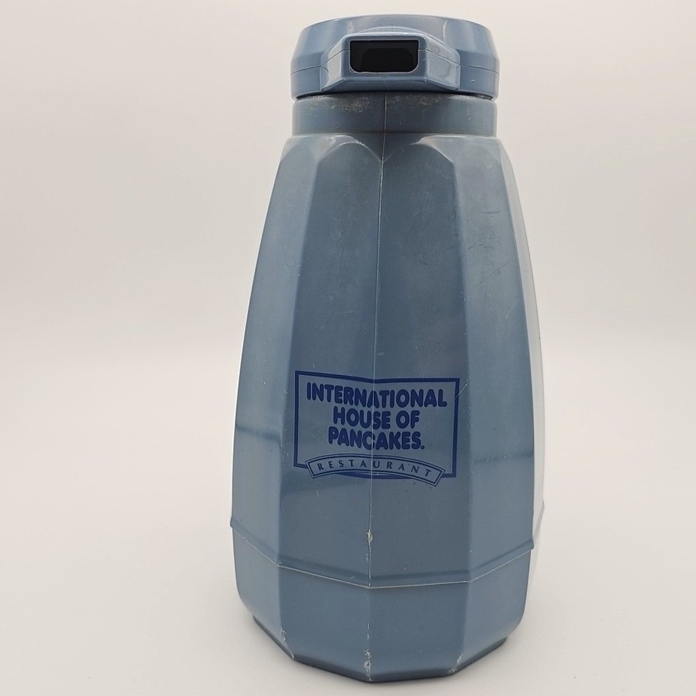 New Generation IHOP Blue Coffee Carafe Dispenser Pot Insulated 1 LT USA Vintage